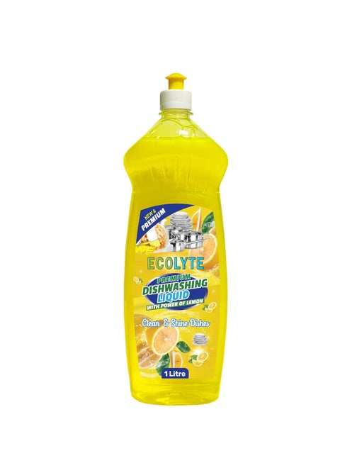 ECOLYTE+ Premium Dishwashing Liquid with Lemon 1L